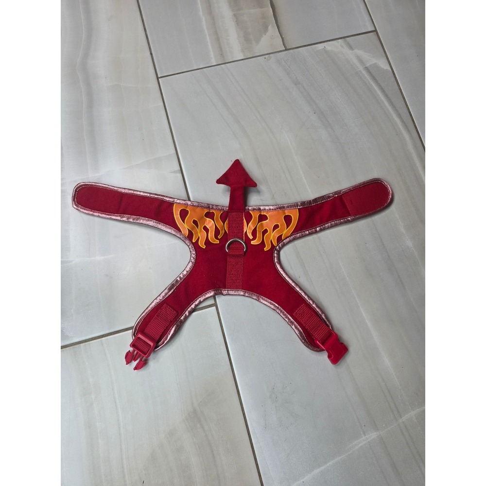Wagby Red Devil Flame Dog Harness Small Pet Costume Red Orange‎ XS RN134923 K1